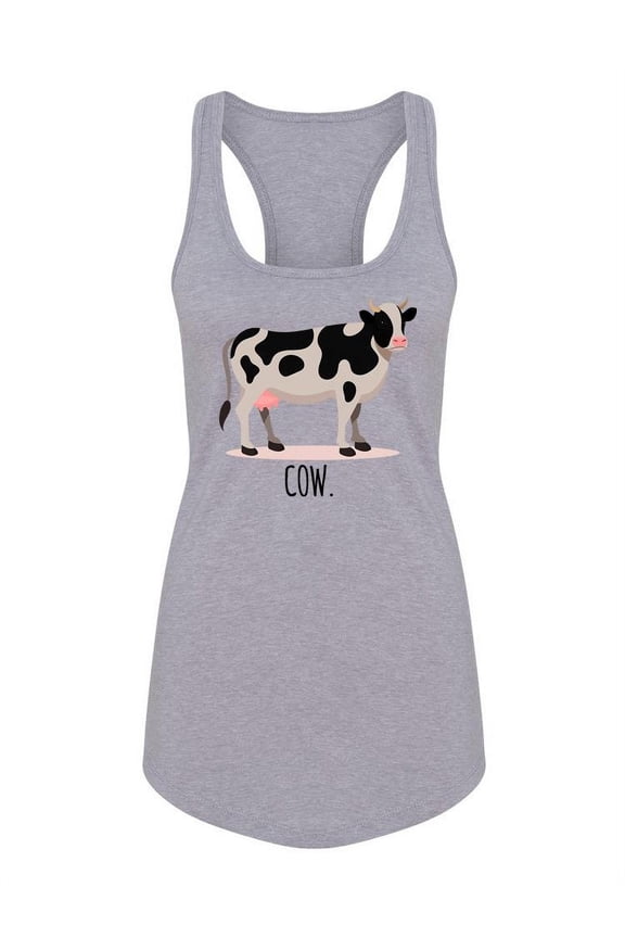 Cow. Racerback Tank Women -SPIdeals Designs, Female x-Large