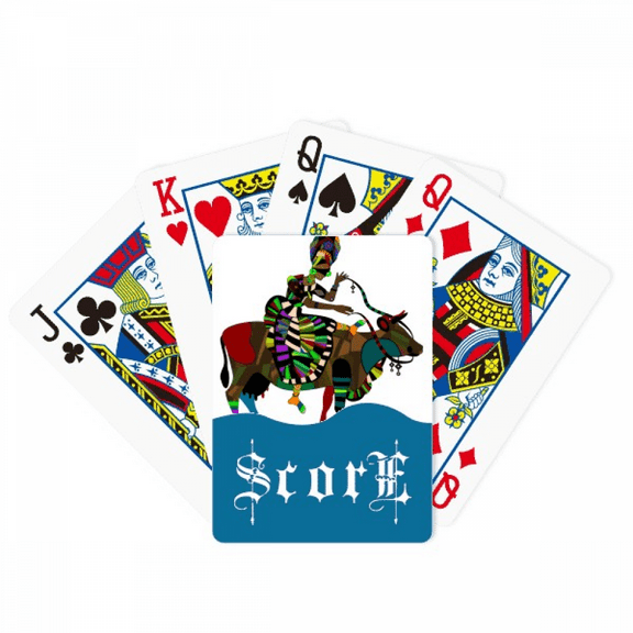 Cow Ride China Minority Dressing Totem Score Poker Playing Card Index Game