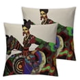 thumbnail image 1 of Cow Ride China Minority Dressing Totem Throw Pillow Sleeping Sofa Cushion Cover, 1 of 7
