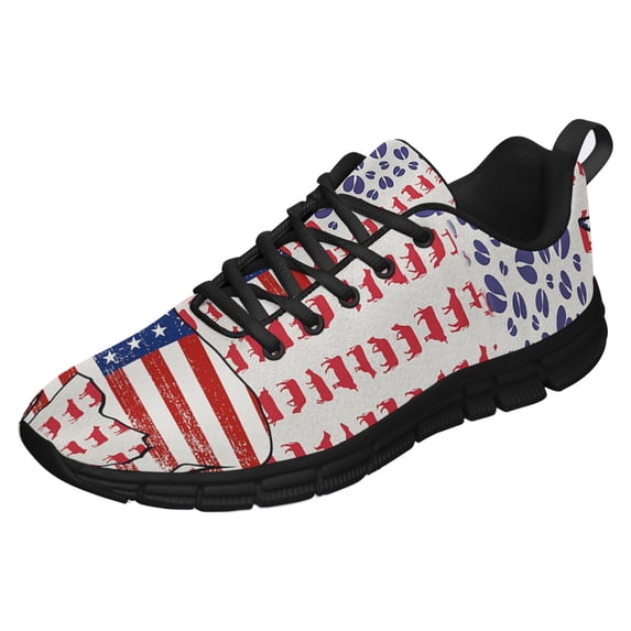 Cow Running Shoes Sneakers Mesh Black Size 11.5