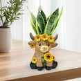 thumbnail image 1 of Cow Shaped Resin Planter – Unique Home Decor for Indoor Plants, Flowers, Decorative Shelf Desk Mantel Piece, Durable Lightweight Gift for Garden Office Kitchen, 1 of 6