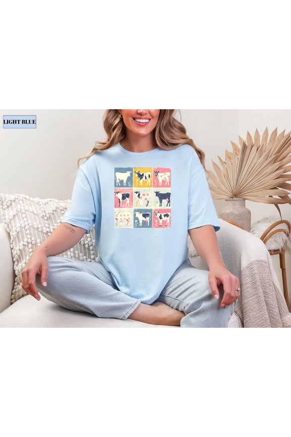 Cow Shirt, Vintage Western Wear, Farm Animal T Shirt, Bull Cottagecore Shirt, Bull T Shirt, Cottage Core, Aesthetic Shirt, Cow Tee, Farm Tee Tshirt All Size S-5XL