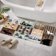 thumbnail image 1 of Rustic Cabin Bathroom Rug Rustic Lodge Wildlife Bath Mat Vintage Black Bear Cabin Bath Mat Washable Door Mats Flannel Water Absorbent Floor Carpet for Bedroom Kitchen Indoor Home Decor(16X24 Inch), 1 of 5