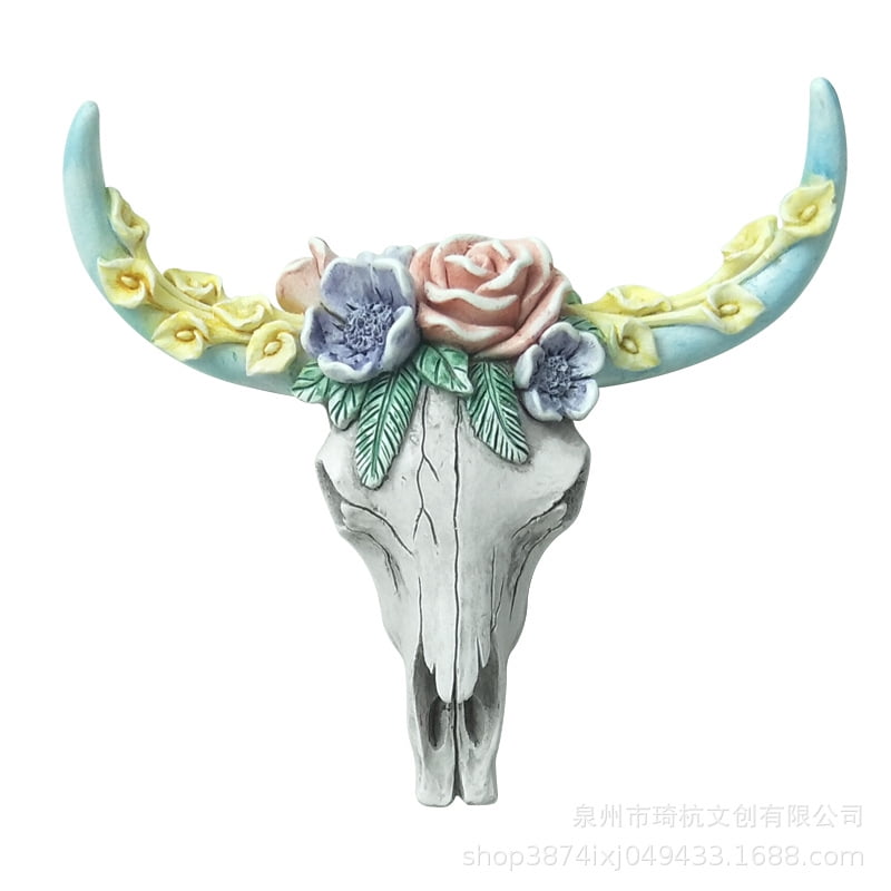 Cow Skull Cow Skull Wall Decor Resin Bull Head Wall Decor Bull Head