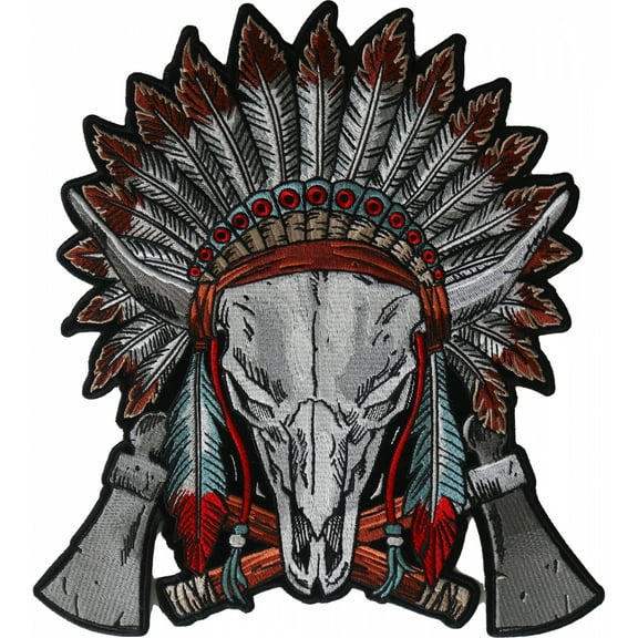 Cow Skull Patch, Large Back Patches for Jackets and Vests