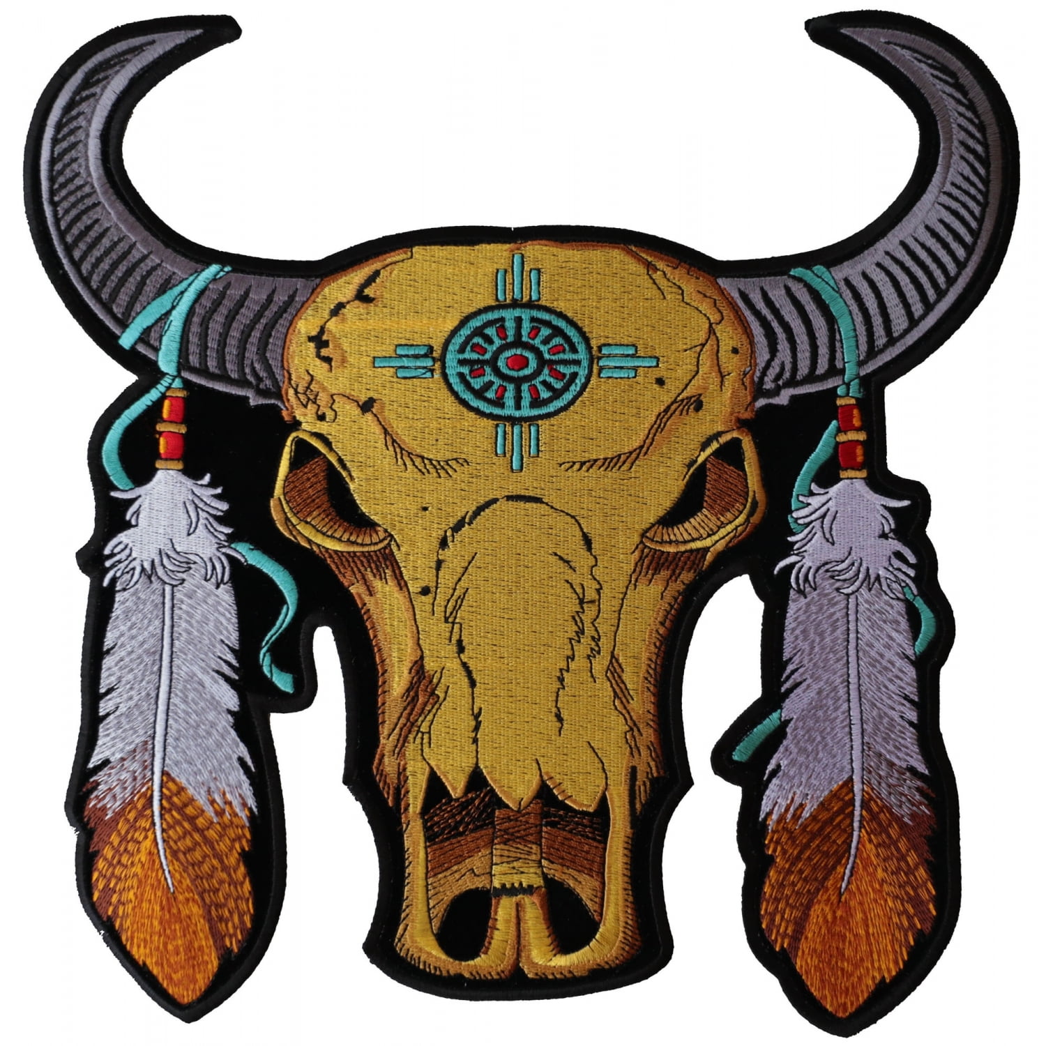 Cow Skull Patch, Large Back Patches for Jackets and Vests