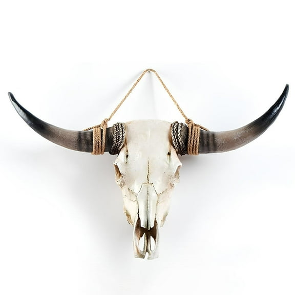 KIWZZXXKW Farmhouse Cow Skull Wall Sculptures, 1 Count