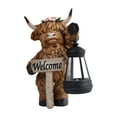 thumbnail image 1 of Cow Solar Garden Statue Outdoor Handmade Farmhouse Sculpture With LED Light For Yard Patio Cattle Resin Art, 1 of 6