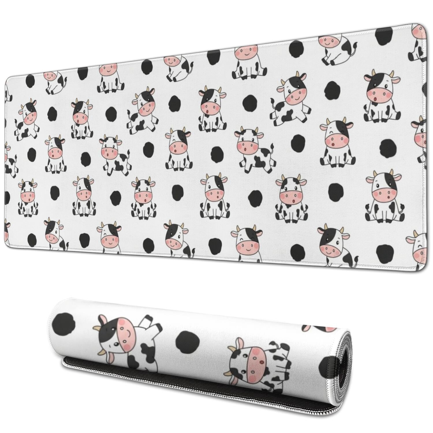 Wspotted Pattern Cow and Spot White Pattern Extended Large Mouse Pad, Large Mouse Mat ...
