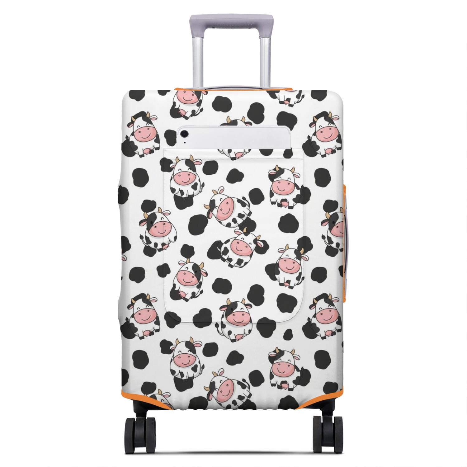 Wspotted Pattern Cow and Spot White Pattern Luggage Cover,Stretch Travel Baggage ...