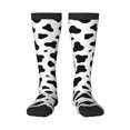 thumbnail image 1 of Cow Spots Print Knee High Socks for Women Long Leg Warmers Socks, 1 of 7
