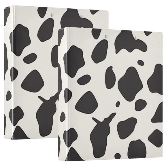 Cow Spots Round Ring Binder 3 Rings 1.5" Capacity File Storage for A4 Size 1 Pack