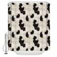 thumbnail image 1 of Cow Spots Shower Curtain, 72" x 72", Fluffy Animal Skin Waterproof Bathroom Curtain Washable Shower Curtain Set with 12 Hooks, 1 of 6