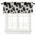 thumbnail image 1 of Cow Spots Valances for Windows Fluffy Hair Rod Pocket Curtain Valance Window Treatment Short Curtains for Kitchen Living Room, 42"x12", 1 of 5