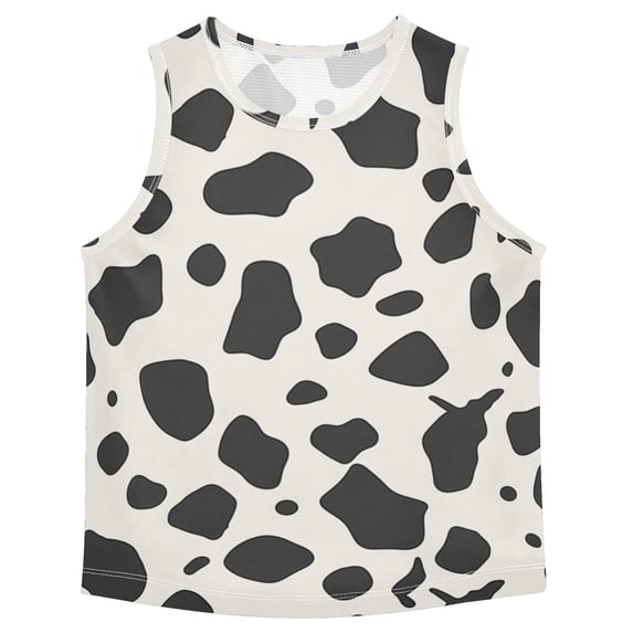 Cow Spots Vest Undershirt Tank Top Sleeveless Quick Dry 7-8Y