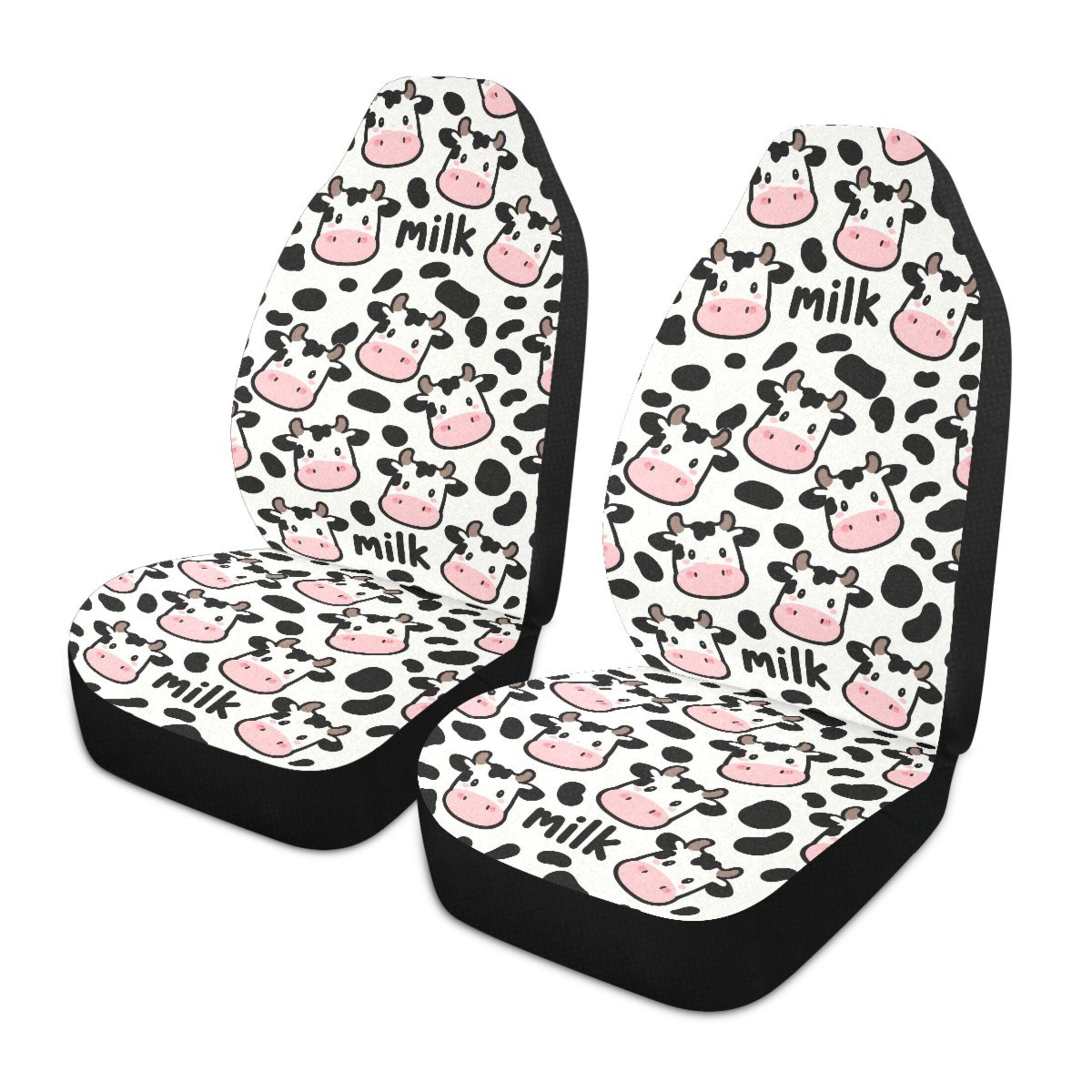 Cow Spotted Milk Pattern Car Seat Covers Front Seats Universal Fit for ...