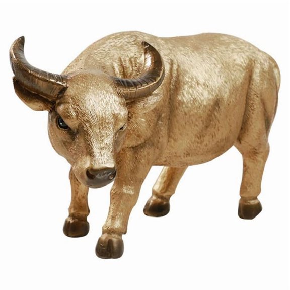 Cow Statue Gift Bull Piggy Bank Coin Coin Penny Collectible Piggy Bank Cow Sculpture Gold