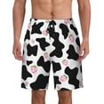 thumbnail image 1 of Cow Strawberry Pattern Men'S Beach Pants Quick Dry Short Swim Trunks With With Pockets And Mesh Lining Swimwear Beach Bathing Shorts 3x-Large, 1 of 1