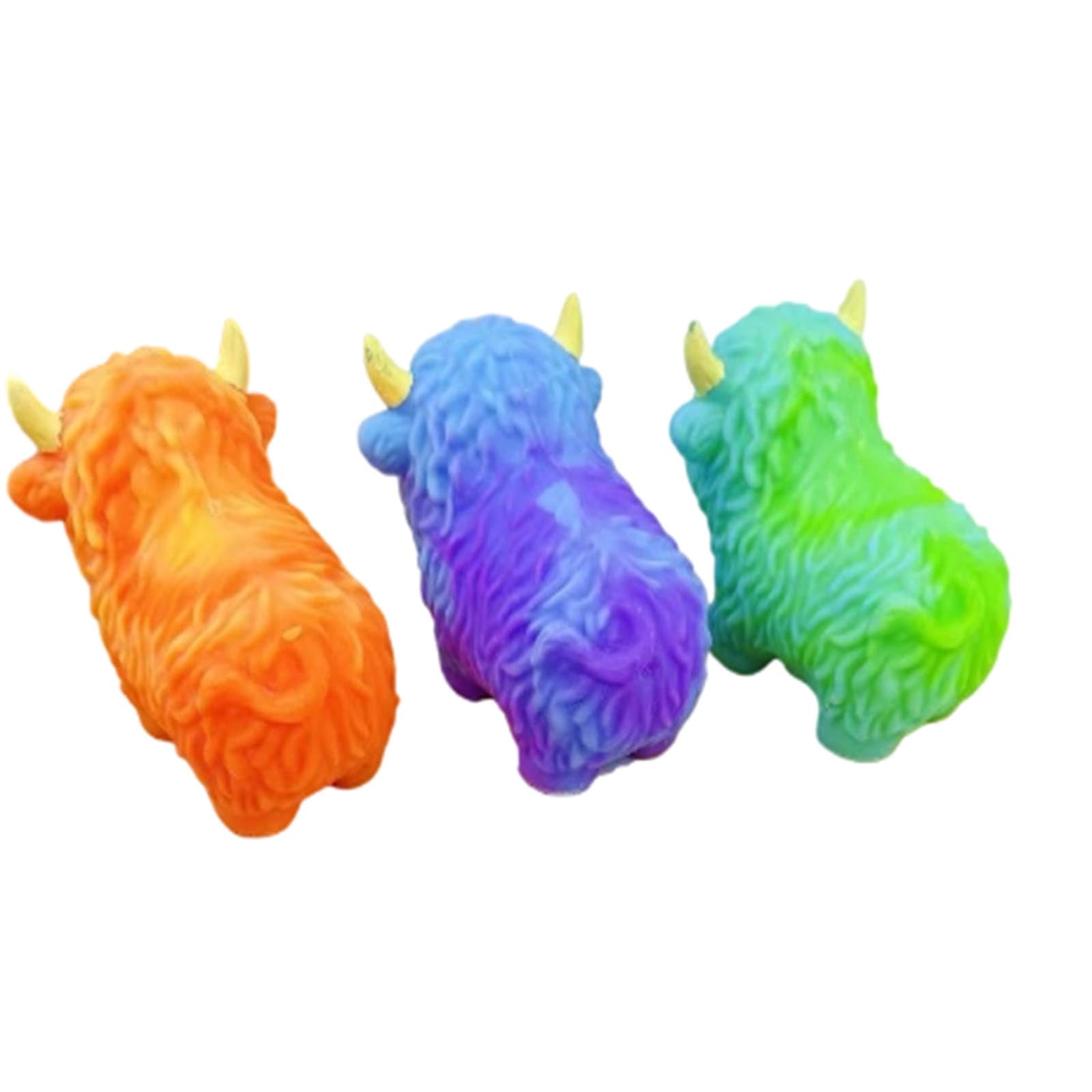 Cow Stress Relief Ball Soft Slow Rising Silicone Squeeze Highland Cattle Anxiety Sensory Fidget Desk Decor Office Calming Relaxation Accessory
