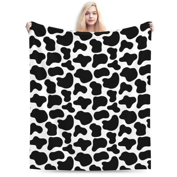 Cow Stria Throw Blanket, Gifts For Men Women, Soft Warm Cozy Lightweight Fleece Throw Blankets Sherpa Fuzzy Stuff For Bed Sofa Couch Chair 50"X40"