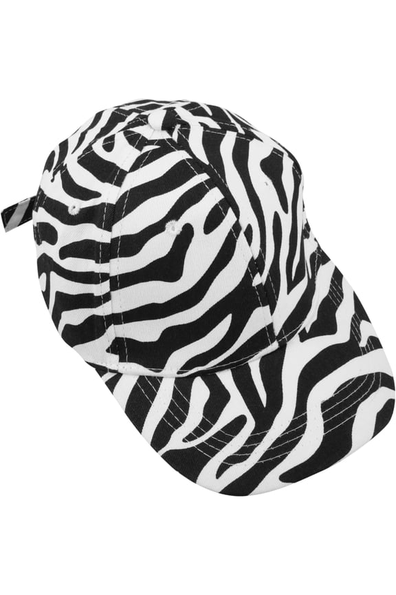 Cow Stripe Sun Hat for Outdoor Leisure Stylish Cotton Peaked Cap for Men Women for Fishing Camping Hiking and Beach Activities White