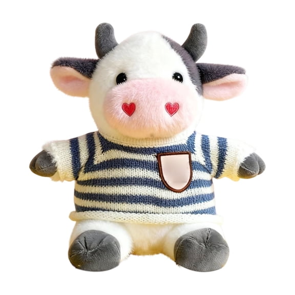 Cow Stuffed Animal Cute Throw Pillows Doll, 9" Cow Plush Gift Soft Toy for Teens, Cow Plushie Home Christmas Thanksgiving Decorations