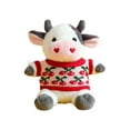 thumbnail image 1 of Cow Stuffed Animal Cute Throw Pillows Doll, 9" Cow Plush Gift Soft Toy for Teens, Cow Plushie Home Christmas Thanksgiving Decorations, 1 of 13