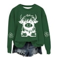 thumbnail image 1 of Cow Sweatshirts for Girls Cute Funny Graphic Sweatshirt Cowgirl Long Sleeve Kids Oversized Pullover Tops Thin Fleece Spring Fall Blouse, 1 of 3