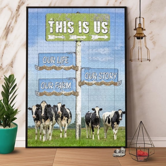 Cow This Is Us Our Life Our Story Our Farm Paper Poster No Frame Matte Wall Art Decor 11 x 17 Inch Poster