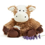 Warmies Junior 9 Cow Stuffed Animal, Microwavable Heated Plushies and Weighted Soft Plush Toys