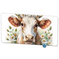 thumbnail image 1 of Cow Watercolor With Daisies Metal Novelty License Plate, 1 of 7