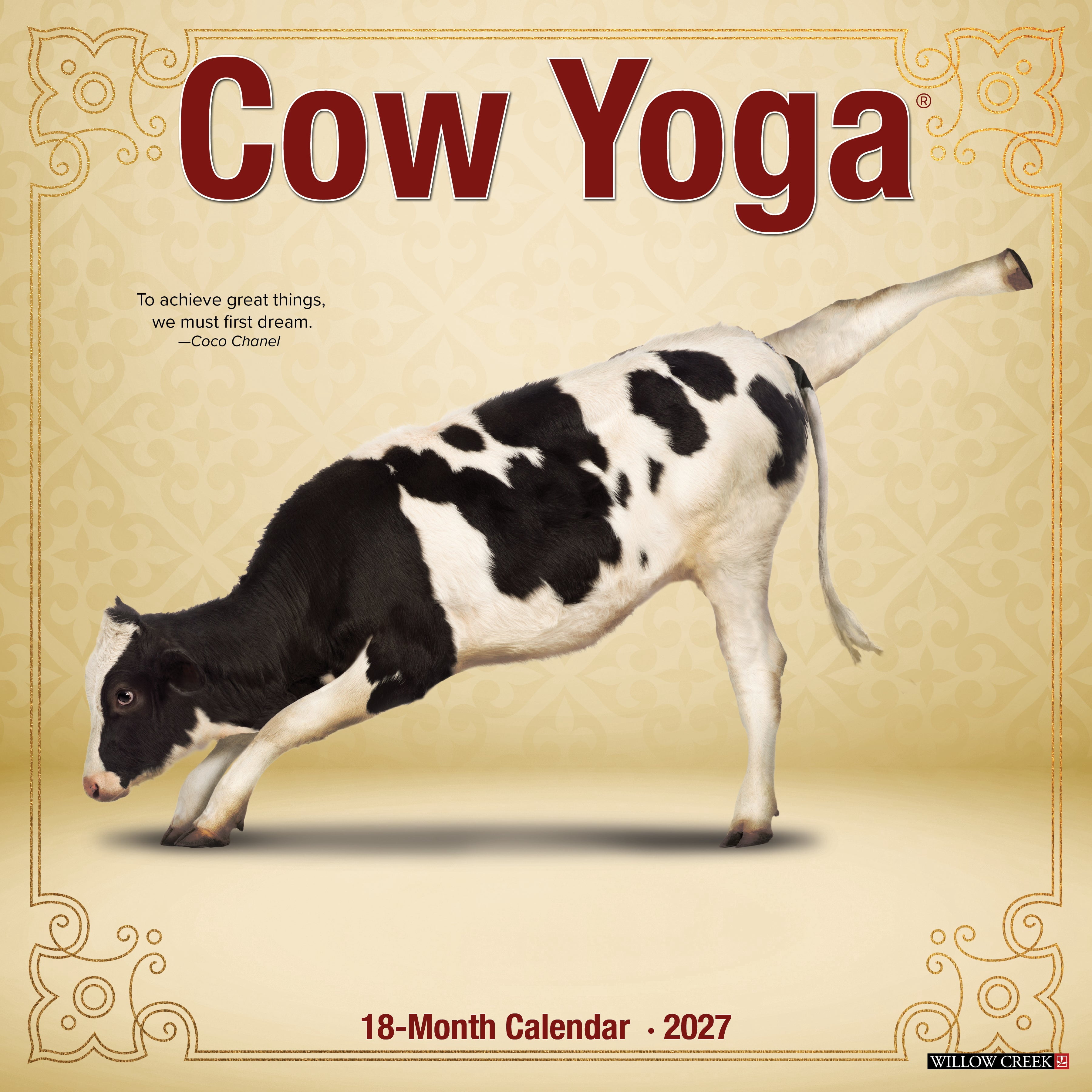Willow Creek Press, Cow Yoga 2027 Wall Calendar