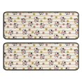 thumbnail image 1 of Cow and Flower Beige Pattern Anti Fatigue Kitchen Rugs Set Of 2, Non Slip Washable Decorative Floor Mats for Sink Laundry and Home Use, 17"x47", 1 of 5