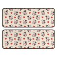 thumbnail image 1 of Cow and Heart Beige Pattern Anti Fatigue Kitchen Rugs Set Of 2, Non Slip Washable Decorative Floor Mats for Sink Laundry and Home Use, 17"x47", 1 of 5