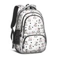 thumbnail image 1 of Cow and Heart White Pattern Cute School Backpack Bag with Padded Back and Adjustable Shoulder Straps 16.9 X 12.6 X 5.9 Inches, 1 of 5