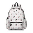 thumbnail image 1 of Cow and Heart White Pattern Cute School Backpack with Padded Back and Adjustable Shoulder Straps 13.4"x11"x4.7", 1 of 5