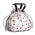 thumbnail image 1 of Cow and Heart White Pattern Drawstring Insulated Lunch Bag for Women, Stain-Resistant Large Lunch Tote with Multi-Pockets for Work Office, 1 of 5