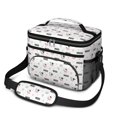 thumbnail image 1 of Cow and Heart White Pattern Insulated Lunch Box for Women Men, Medium Leakproof Cooler Bag with Adjustable Strap, 10"x6.7"x8", 1 of 6