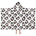 thumbnail image 1 of Cow and Spot White Pattern Hooded Bath Towel Wrap for Teens Ages 3 To 12, Soft Lightweight Quick Dry Microfiber Bath Beach Pool, 50"x30", 1 of 6