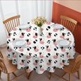 thumbnail image 1 of Cow and Spot White Pattern Round Tablecloth 70"x70", Wrinkle Resistant Wipeable Table Cover for Kitchen Dining Room Picnic Patio and Party, 1 of 3