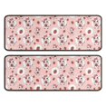 thumbnail image 1 of Cow and Strawberry Pink Pattern Anti Fatigue Kitchen Rugs Set Of 2, Non Slip Washable Decorative Floor Mats for Sink Laundry and Home Use, 17"x47", 1 of 5