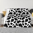 Cow black white print cute Throw Blanket for Couch, Soft Fuzzy Comfy