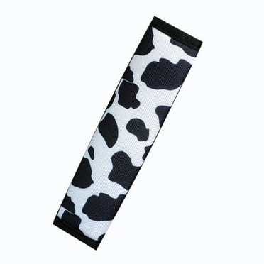 Cow-print fabric car seat belt shoulder protector