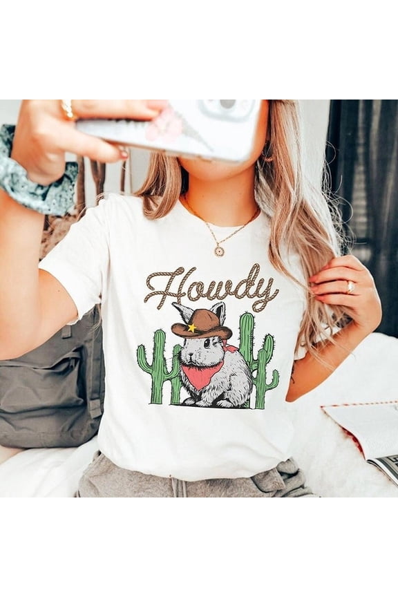 CowB1Oy Bunnhirt, Western Bunny T1EE, Bunny Mom Cowgi T-S1Hirt, Country Western Rodeo Graphic hirt Rabbit Lover Easter Gift Bunnies T1EE