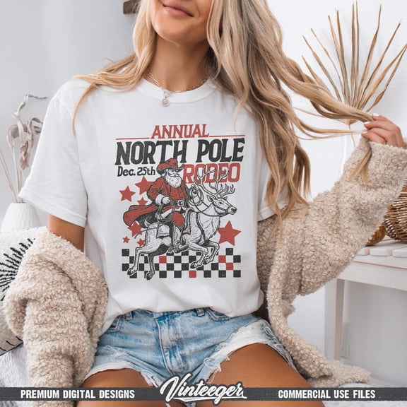 Cowjolly Man Shirt Western Noel Shirt North Pole Rodeo Shirt Western Festive WHITE Unisex S-5XL Hot Trending Shirt, Vintage Birthday Gift