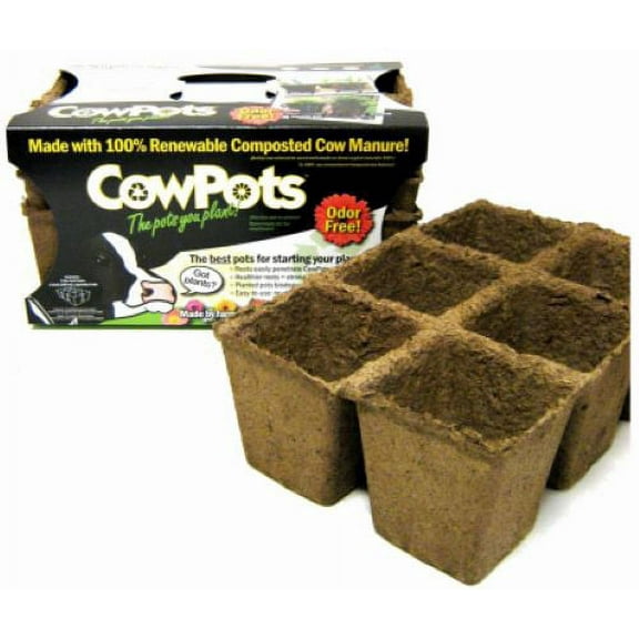 CowPots 00107 3-Pack 3" Seed Starting Tray Pots - Quantity of 15
