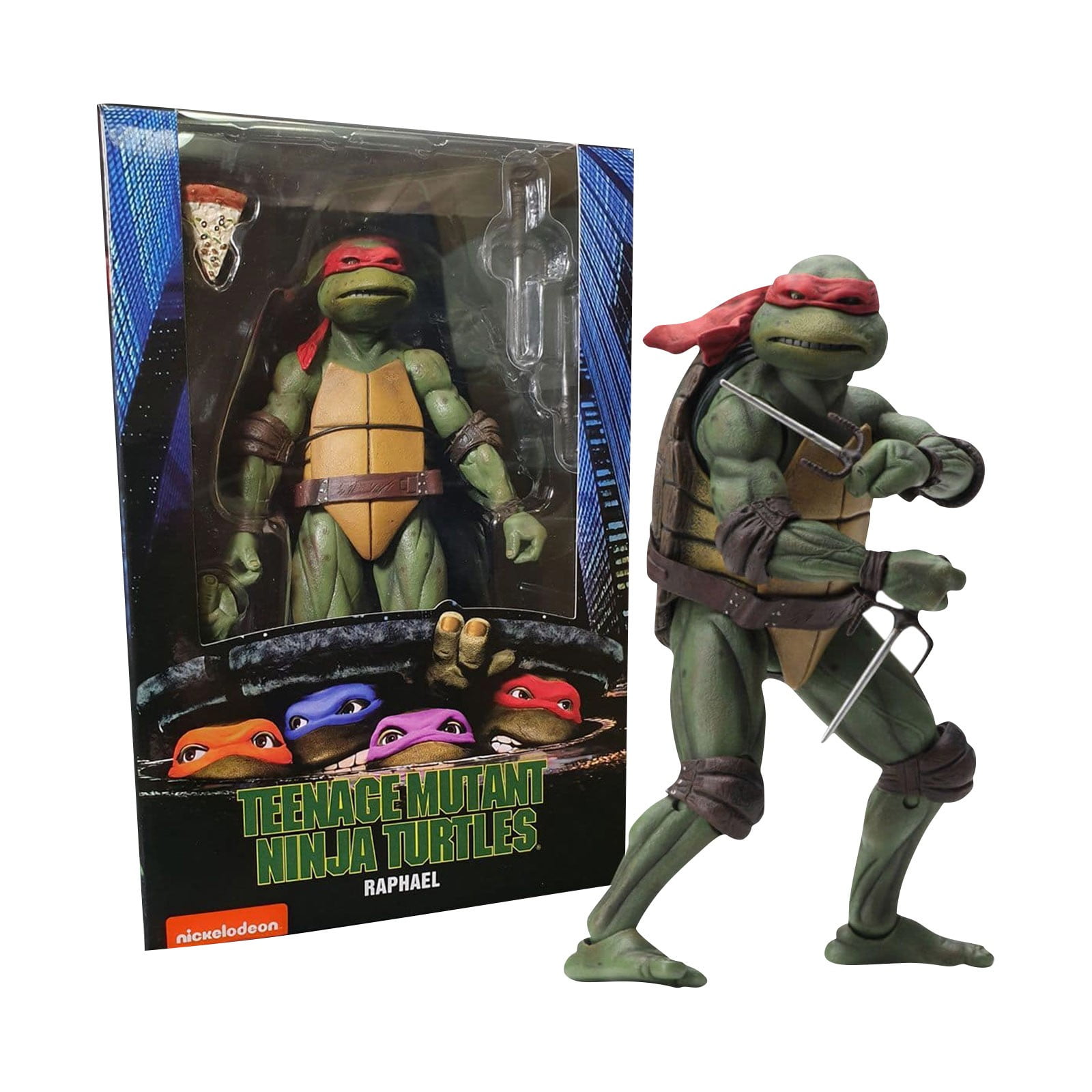 J&G Teenage Mutant Ninja Turtles Action Figures Toys with Red Headband 4 Pcs - TMNT Mini Action Figures Kids - Toy for Kids Gift Decorations