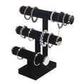 thumbnail image 1 of Coward 3 Tier Bracelet Holder,Bracelet Display Stand with Metal Cap,Black Velvet Jewelry Organizer Displays for Necklace Scrunchies Watches Hair Ties, 1 of 6