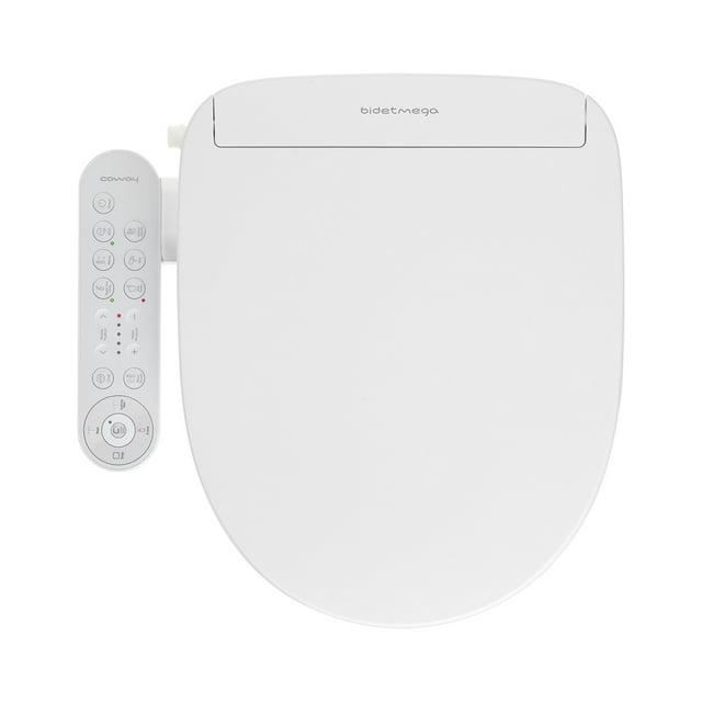 Coway Bidetmega 200 Smart Electronic Bidet Seat with Innovative i-WAVE Technology For Rounded Toilet Bowl