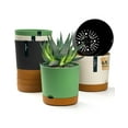 thumbnail image 1 of Cowb Manm 6.5 in Self-Watering Flower Pot 6 PACK Plastic Planter with Drainage Holes Home Deco, 1 of 7